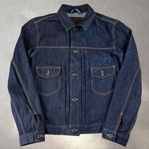 Brave Star Selvedge The Badlands Jacket Men's L Indigo Denim Cone Mills USA Made